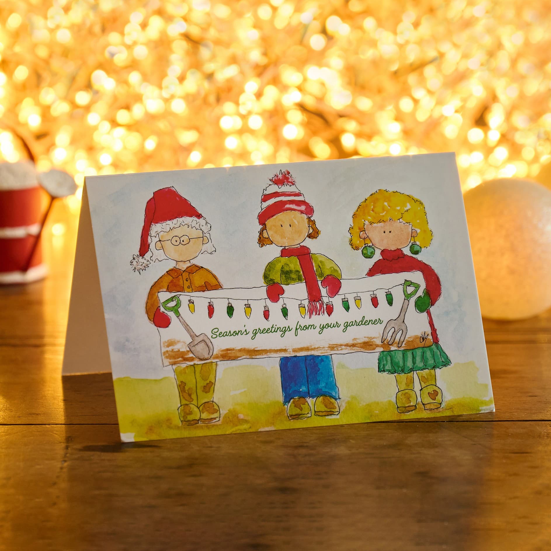 Pack of 4 WeWeed Christmas Cards